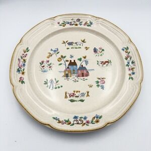 12" International Heartland 7774 Stoneware Serving Chop Plate Platter Vintage